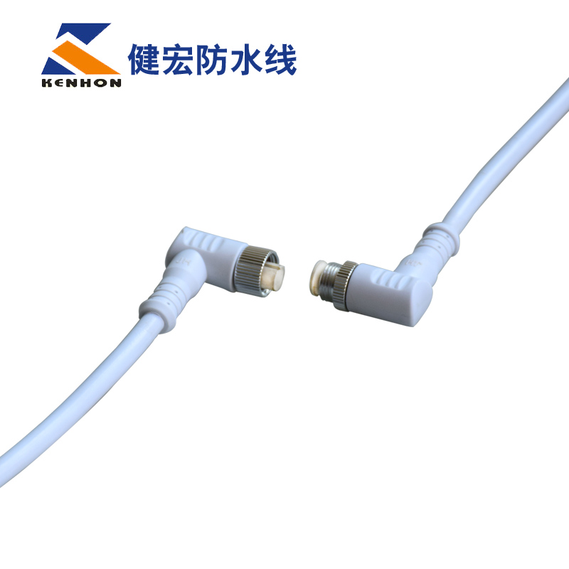 M12 彎插頭90°度防水連接器 2+12芯直角防水接頭